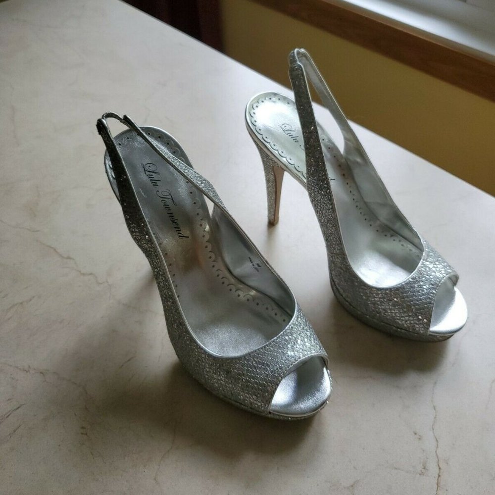 LULU TOWNSEND Open Toe Sling Back Stiletto Shoes